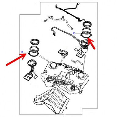 THREAD RING FOR FUEL PUMP AND SENDER IN FUEL TANK C2S34904